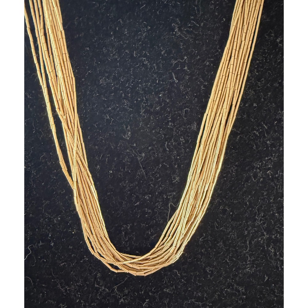Vintage Native American Navajo 12k Gold Filled Liquid 20 Strands